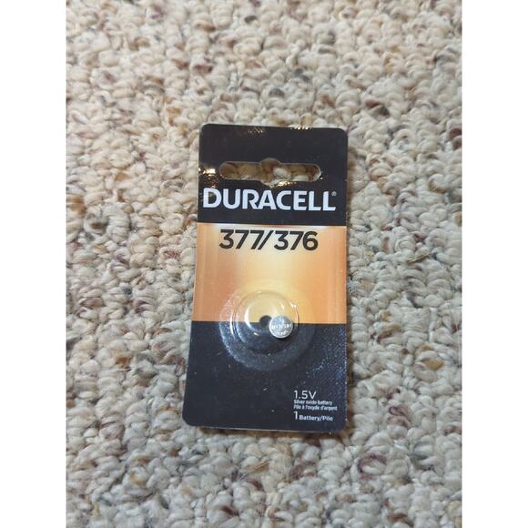 Duracell D377376 BPK Silver Oxide 377/376 1.5 V Electronic Watch Battery 1 pack - Picture 1 of 2